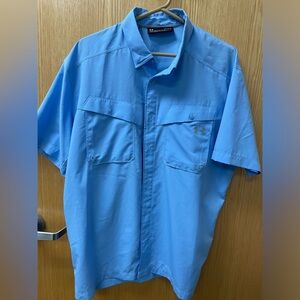 Under armor baby blue large fishing shirt